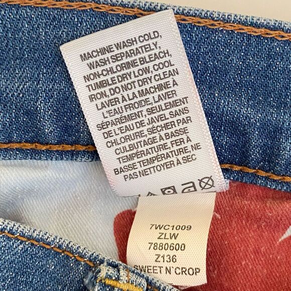 Lucky Brand - Sweet'n Crop Jeans Medium Wash Straight Leg  Low Rise - size 6/28 - Picture 7 of 10